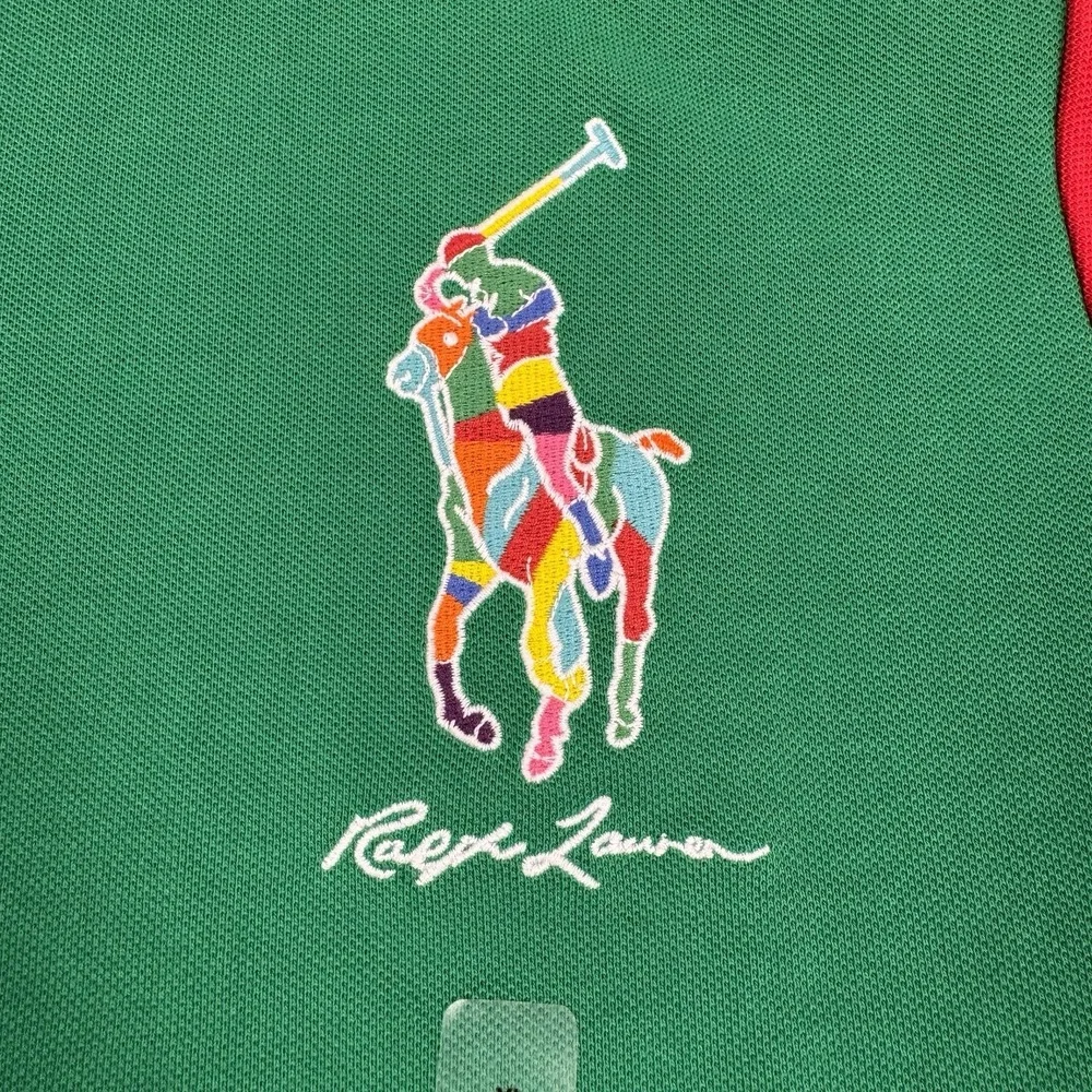 NWT Polo Ralph Lauren Big Pony Polo Mens XL Color Block Green Red Yellow